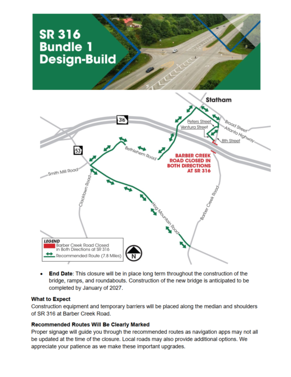 Barber Creek Road Closure